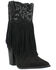 Image #1 - Dingo Women's Crazy Train Leather Booties - Pointed Toe , Black, hi-res