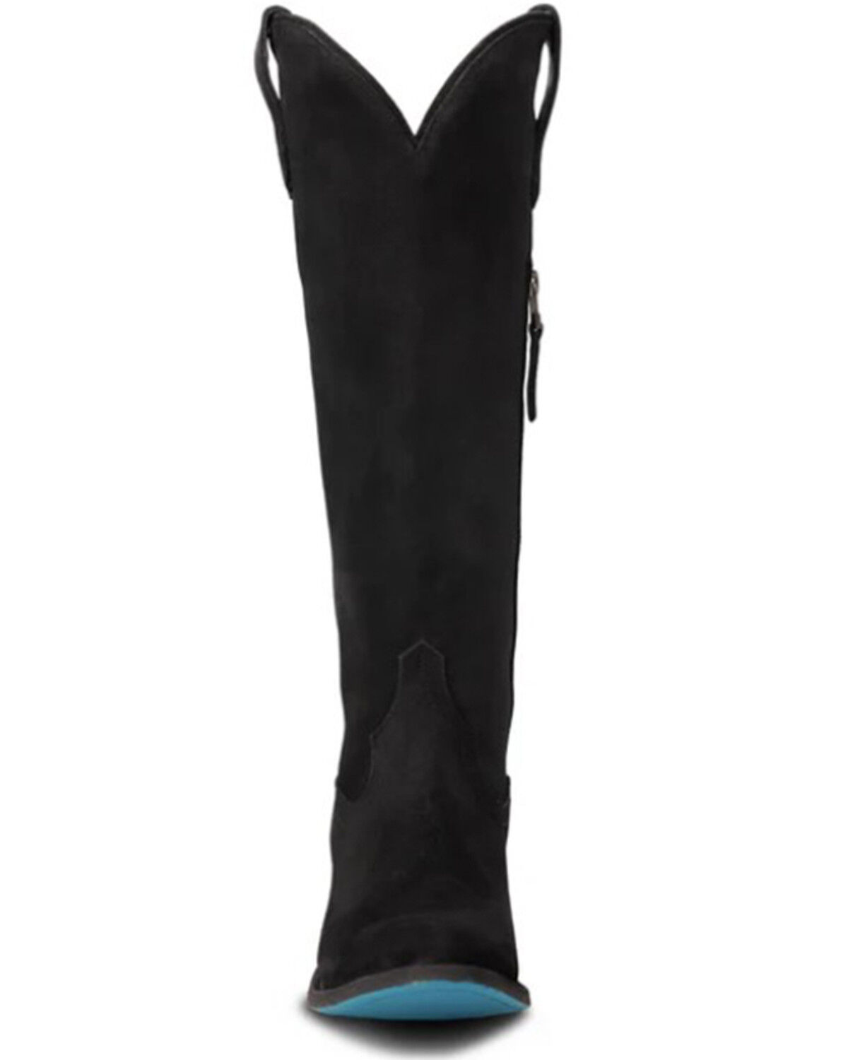 Image #4 - Lane Women's Plain Jane Suede Tall Western Boots - Round Toe, Black, hi-res