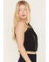 Image #2 - By Together Women's Criss Cross Halter Crop Top, Black, hi-res
