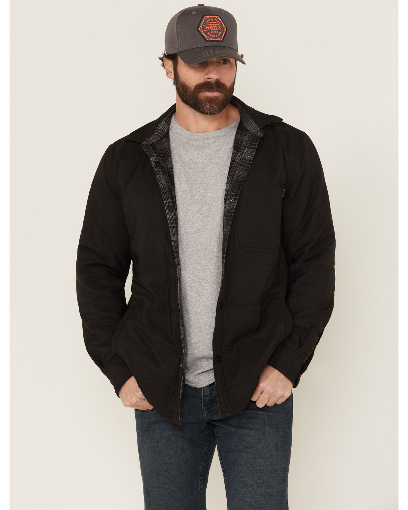 Product Name: Hawx Men's Ashland Reversible Flannel Shirt Jacket