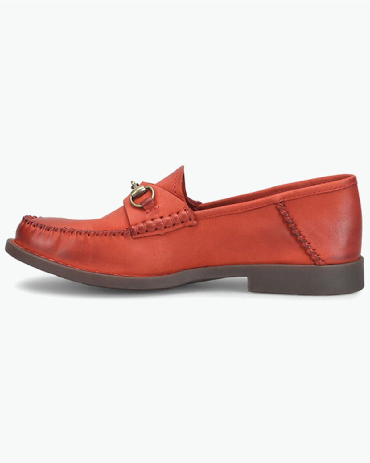 Image #3 - Born Women's Margo Loafers - Moc Toe, Red, hi-res
