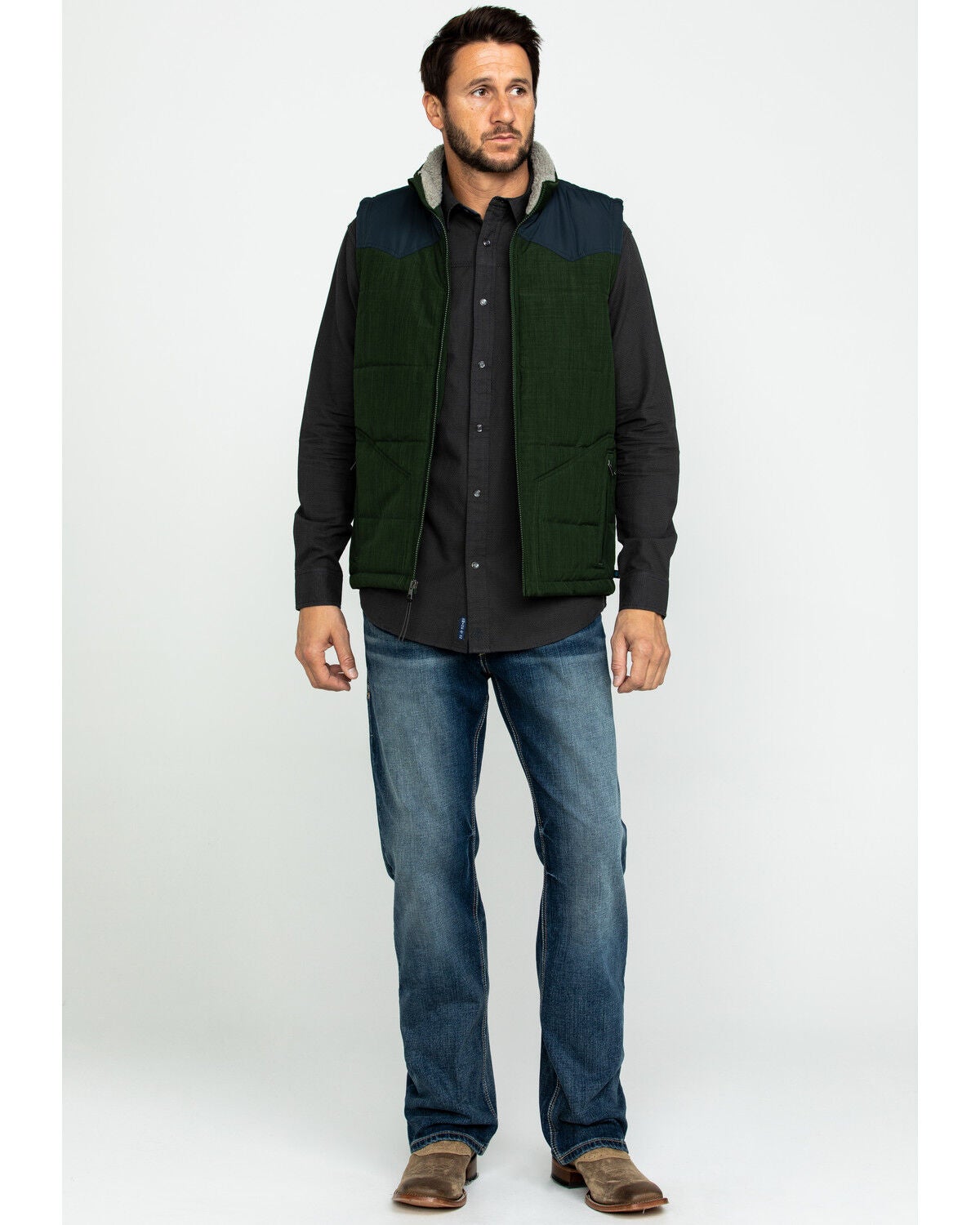 Image #6 - Cody James Core Men's Southerner Two Tone Puffer Vest - Big , , hi-res