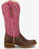 Image #2 - Tony Lama Women's Amber Exotic Ostrich Western Boots - Square Toe, Chocolate, hi-res