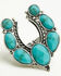 Image #4 - Lainey Wilson Women's Adjustable Horseshoe Stone Ring, Silver, hi-res