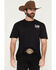Image #2 - Cowboy Hardware Men's God & Country Short Sleeve Graphic T-Shirt, Black, hi-res