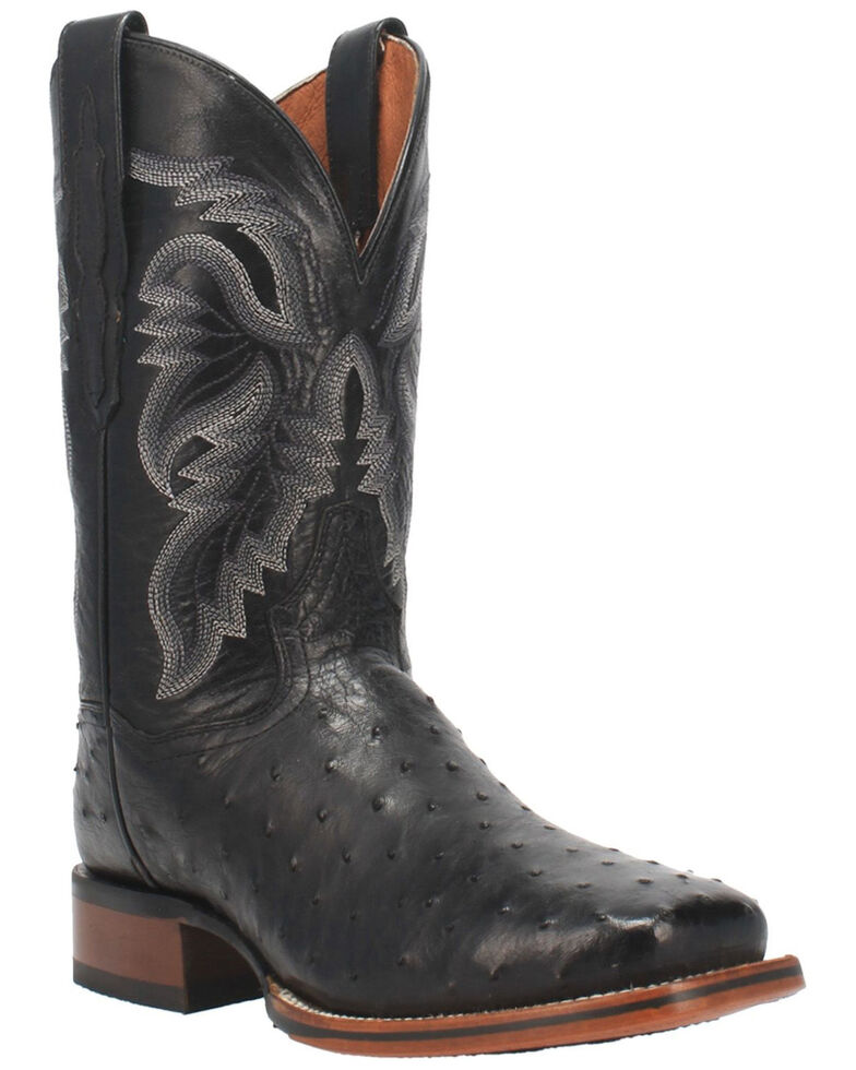 Dan Post Men's Alamosa Western Boots - Wide Square Toe, Black, hi-res