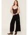 Image #1 - Angie Women's Lace Wide Leg Pants, Black, hi-res