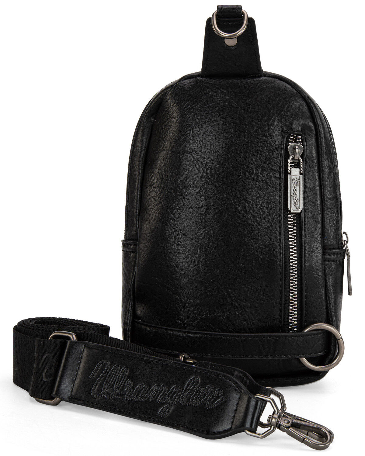 Image #2 - Wrangler Women's Daenery's Winter Southwestern Knitted Sling Bag, Black, hi-res