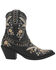 Image #2 - Dingo Women's Primrose Embroidered Floral Western Booties - Snip Toe, Black, hi-res