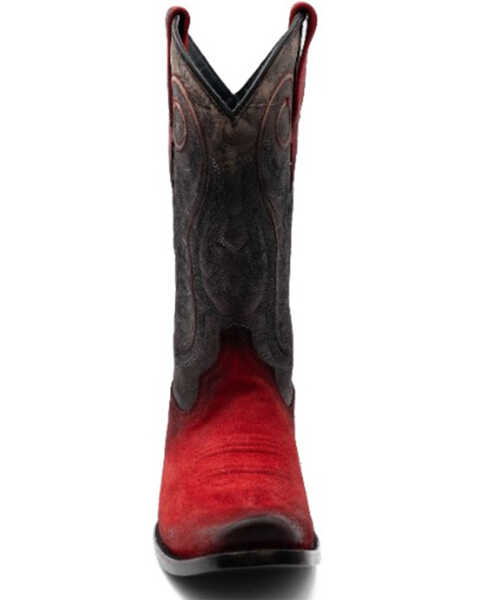 Image #4 - Ferrini Men's Roughrider Western Boots - Square Toe , Red, hi-res