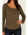 Image #2 - Idyllwind Women's French Terry Henley Shirt, Olive, hi-res