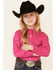 Wrangler Girls' Snap Long Sleeve Western Shirt , Pink, hi-res