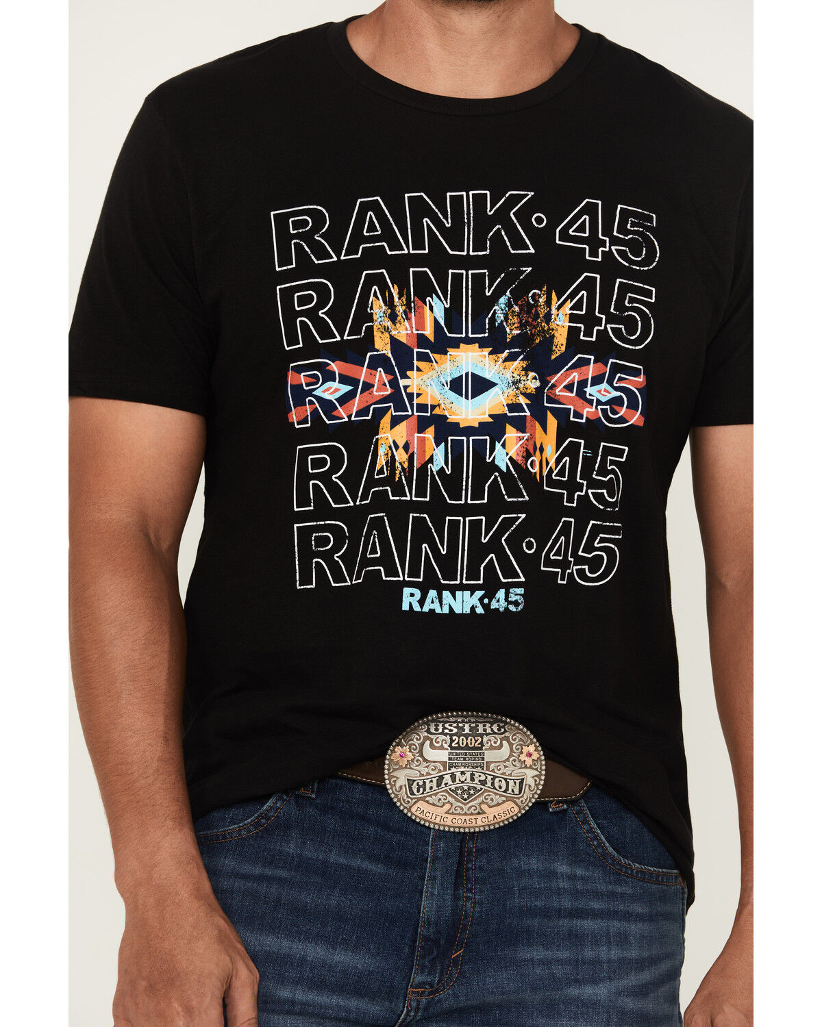 Image #3 - RANK 45® Men's Strom Southwestern Print Short Sleeve Graphic T-Shirt, Black, hi-res