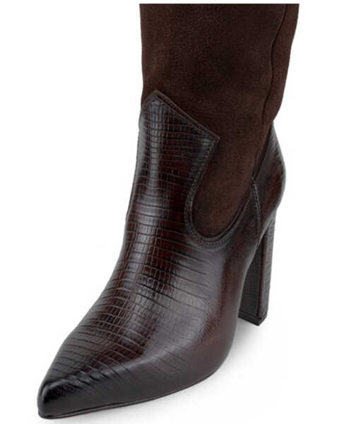 Image #4 - Dante Women's Vallejo Lizard Print Boots - Pointed Toe, Brown, hi-res