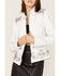 Image #2 - Sidran Women's Studded Moto Leather Jacket, White, hi-res