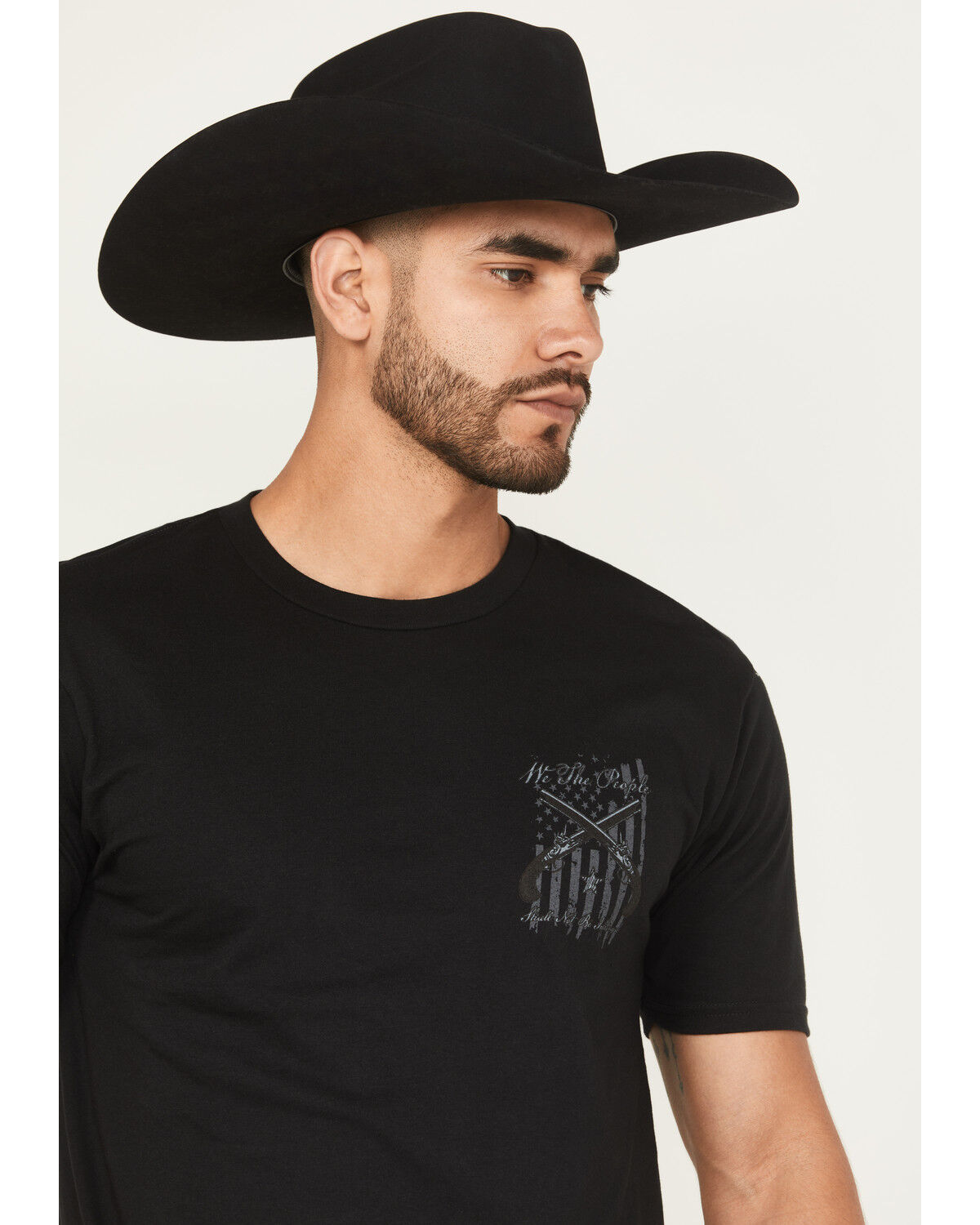 Image #4 - Howitzer Men's Musket Flag Short Sleeve Graphic T-Shirt, Black, hi-res