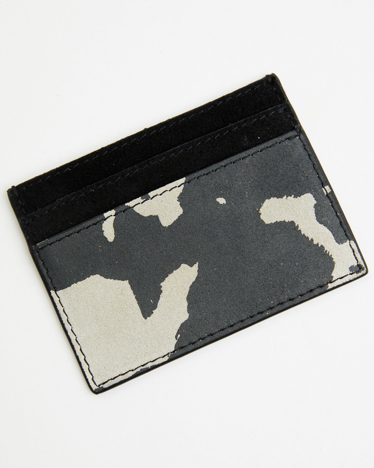 Image #1 - Shyanne Women's Cow Print Suede Credit Card Wallet, Black, hi-res
