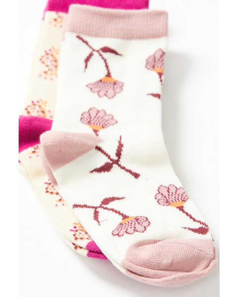 Image #3 - Shyanne Girls' Floral & Paisley 2-Pack Crew Socks, Multi, hi-res