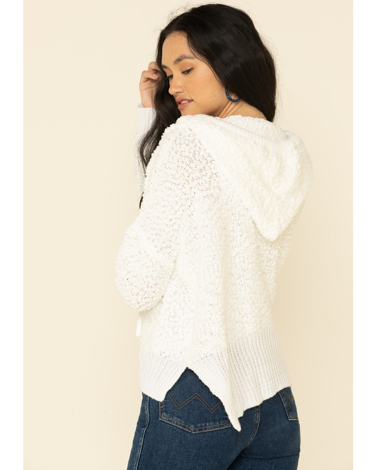 chenille hooded sweater