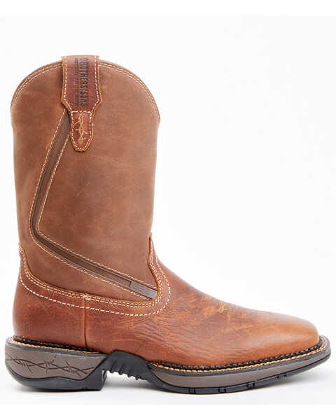 Image #2 - Brothers and Sons Men's Lite Western Performance Boots - Broad Square Toe, Brown, hi-res