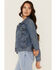 Image #2 - Veveret Women's Medium Wash Denim Jacket, Medium Wash, hi-res