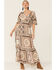 Image #1 - Lovestitch Women's Flutter Sleeve Surplice Tiered Maxi Dress, Ivory, hi-res