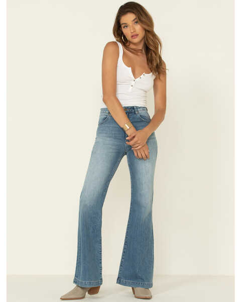 Image #1 - Rolla's Women's Medium East Coast Flare Jeans , Blue, hi-res