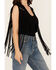 Image #3 - West And Co Women's Cya Later Horseshoe Studded Fringe Vest, Black, hi-res