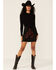 Image #1 - Shyanne Women's Black Embroidered Faux Suede Mini Skirt , Black, hi-res