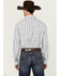 Image #4 - George Strait By Wrangler Men's Plaid Print Long Sleeve Button-Down Stretch Shirt, White, hi-res