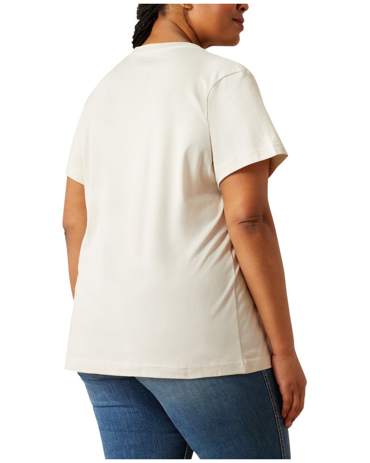 Image #2 - Ariat Women's Rebar Logo Short Sleeve Graphic Work Tee - Plus, Grey, hi-res