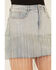 Image #2 - Blue B Women's Light Wash Fringe Mini Denim Skirt, Light Wash, hi-res