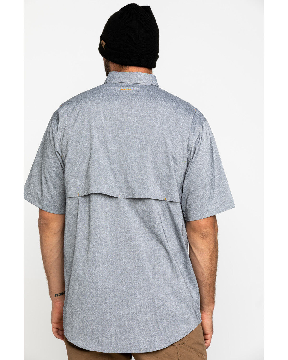 Image #2 - Ariat Men's Grey Rebar Made Tough Durastretch Vent Short Sleeve Work Shirt - Tall, , hi-res