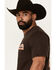 Image #3 - Wrangler Men's Boot Barn Exclusive Desert Scene Short Sleeve Graphic T-Shirt, Chocolate, hi-res