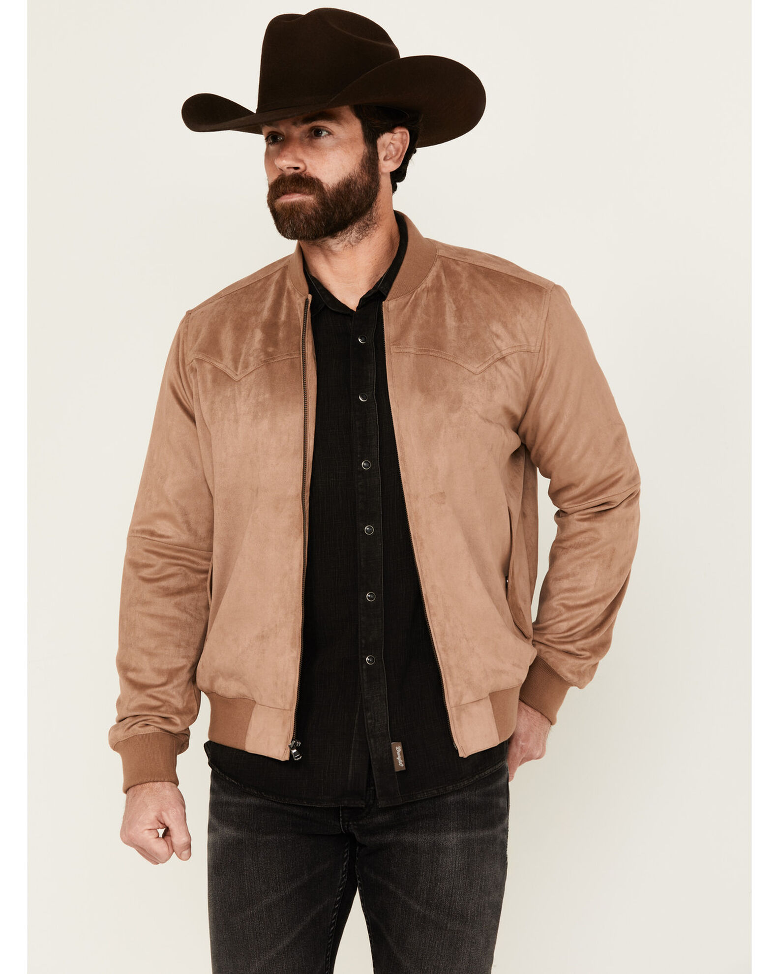 Faux suede bomber jacket mens shop