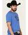 Wrangler Men's Sad Cowboy Songs Logo Graphic Short Sleeve T-Shirt , Blue, hi-res