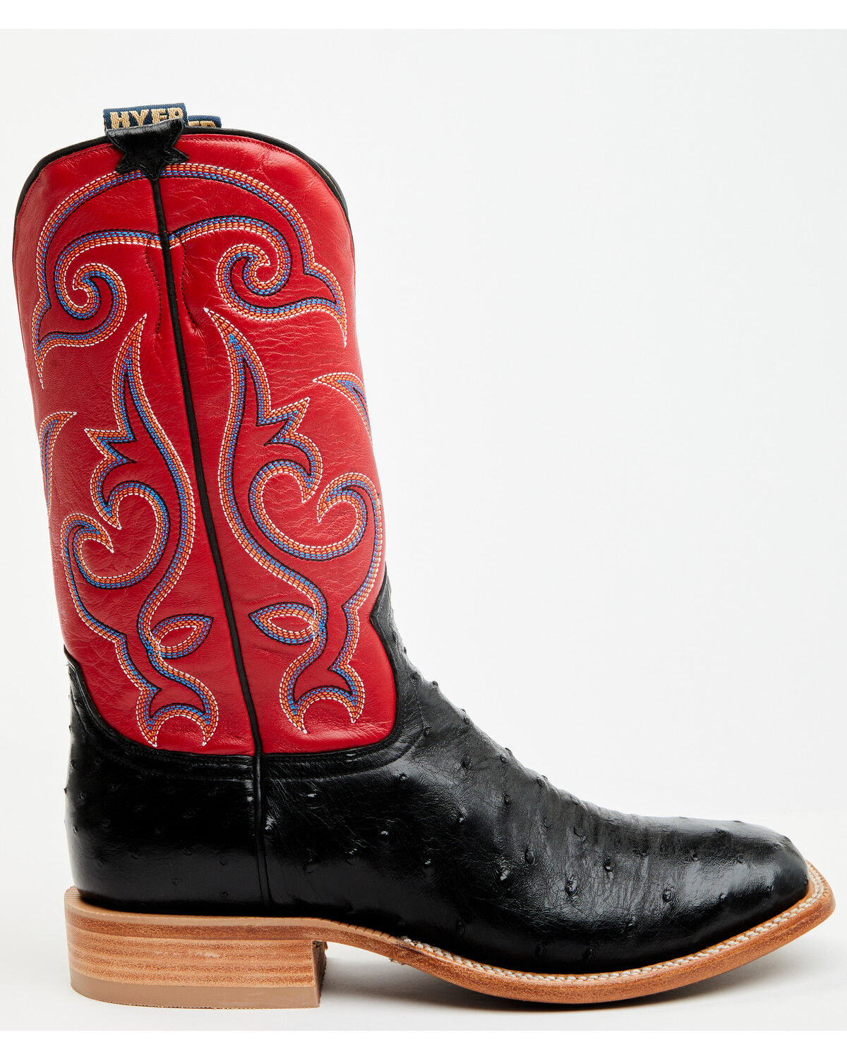 Image #2 - Hyer Men's Jetmore Exotic Full Quill Ostrich Western Boots - Broad Square Toe, Black, hi-res