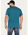 Image #4 - Brothers and Sons Men's Gradient Arrows Logo Graphic T-Shirt , Teal, hi-res