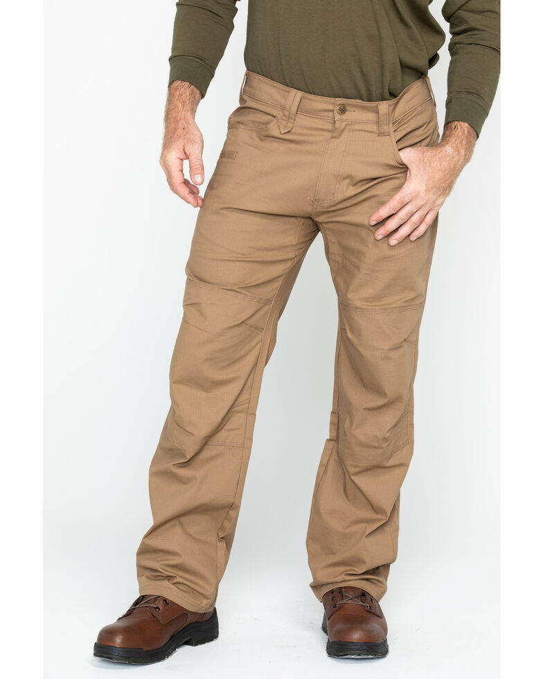 Hawx Men's Brown Stretch Ripstop Utility Work Pants - Big , Brown, hi-res