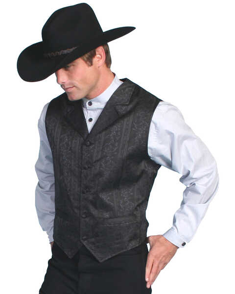Image #1 - Rangewear by Scully Men's Eaton Stripe Vest, Black, hi-res