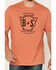 Image #3 - Brothers and Sons Men's Logo Graphic Short Sleeve T-Shirt, Orange, hi-res