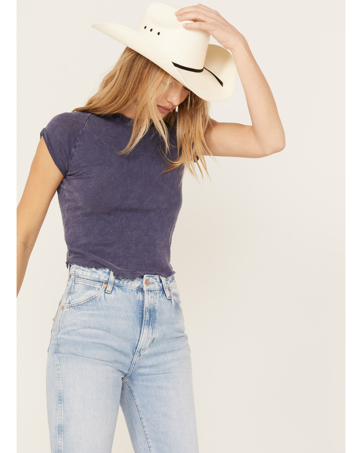 Image #4 - Free People Women's Be My Baby Tee, Blue, hi-res