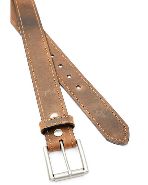 Hawx Men's Stitched Belt , Brown, hi-res