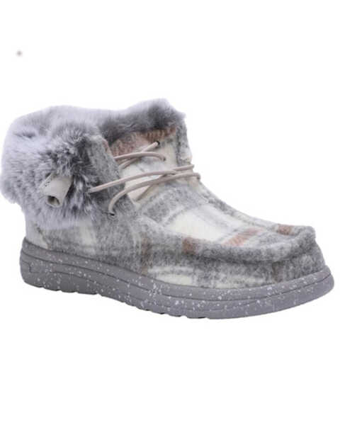Image #1 - Lamo Footwear Girls' Cassidy Casual Shoes - Moc Toe, Grey, hi-res