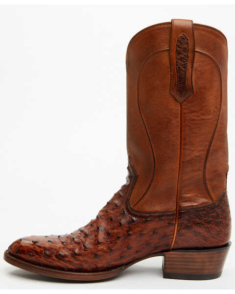 Image #3 - Cody James Black 1978® Men's Chapman Exotic Full-Quill Ostrich Western Boots - Medium Toe , Cognac, hi-res