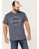 Image #1 - Brothers and Sons Men's Twisted Slub Skull Graphic T-Shirt, Blue, hi-res