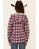 Image #4 - Roper Girls' Plaid Print Thermal Lined Snap-Front Hooded Jacket, Blue, hi-res