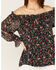Image #3 - Wild Moss Women's Floral Print Off-Shoulder Top, Blue/red, hi-res