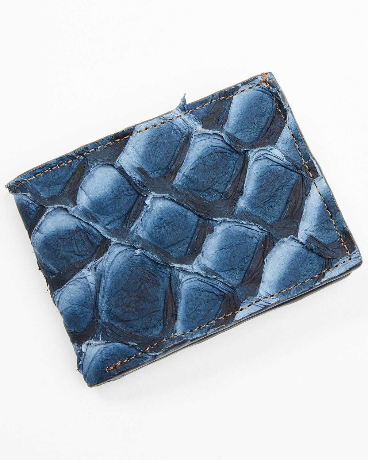 Cody James Men's Exotic Pirarucu Bifold Wallet, Blue, hi-res