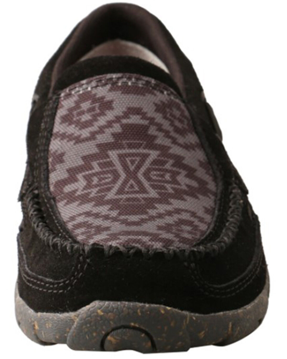 Image #4 - Twisted X Women's Southwestern Vamp Slip-On Driving Moc, Black, hi-res